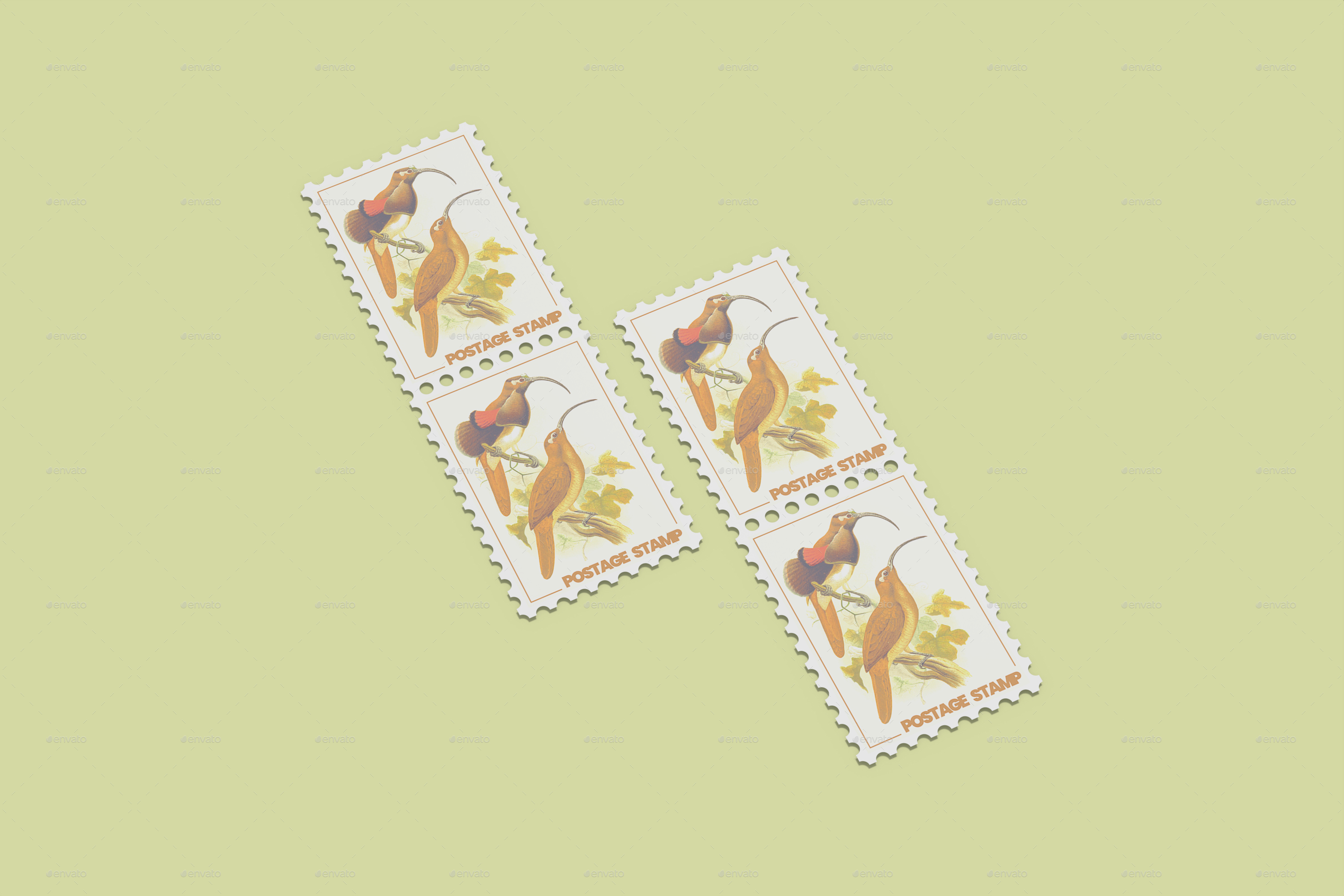 Postage Stamp Mockup, Graphics GraphicRiver